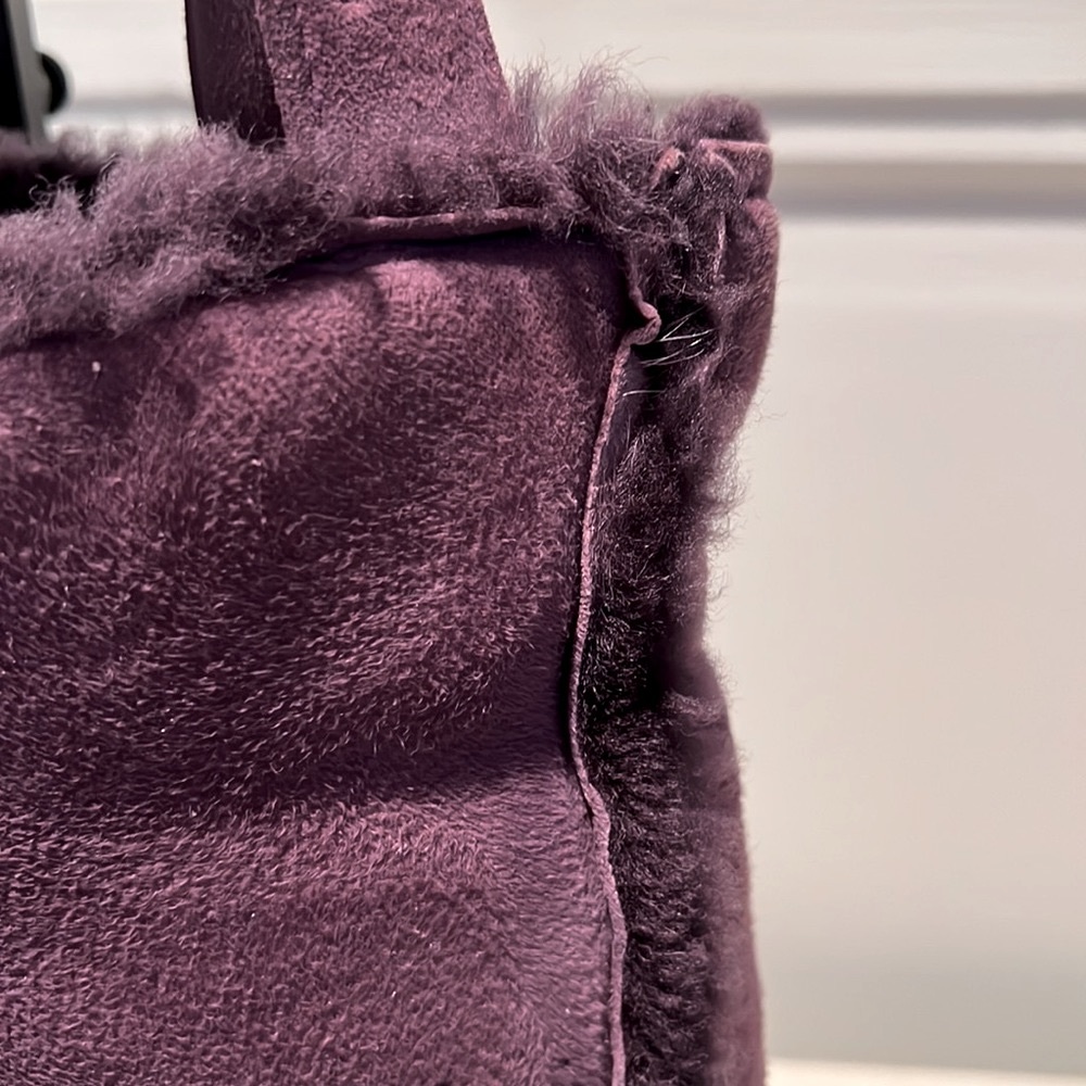 CHANEL Purple Shearling Mini Logo Handbag (Authentic Pre-Owned) - Picture 5 of 14